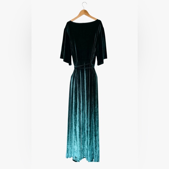 Baltic Born Meghan Velvet Maxi Wrap Dress | Sz XXXL |Deep Green | - Picture 3 of 11